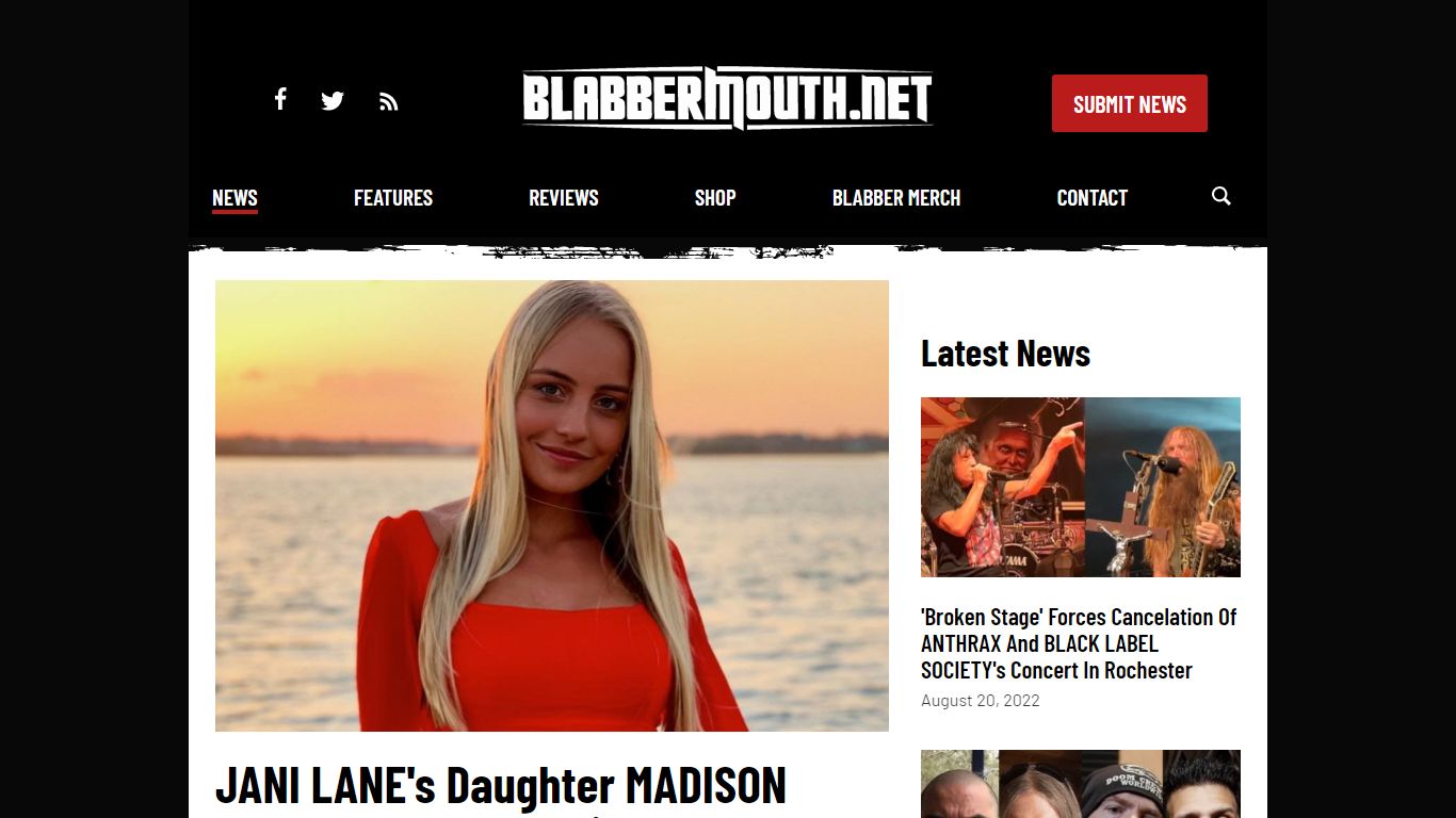 JANI LANE's Daughter MADISON Releases Cover Version Of WARRANT's ...