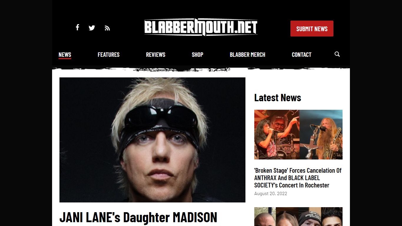 JANI LANE's Daughter MADISON Releases Cover Version Of WARRANT's ...